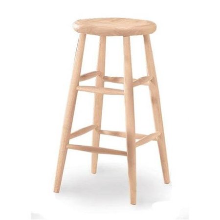 INTERNATIONAL CONCEPTS International Concepts 1S-830 30 in. Unfinished Scooped Seat Stool 1S-830